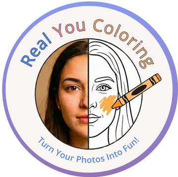 Real You Coloring - custom personalized coloring pages from photos logo